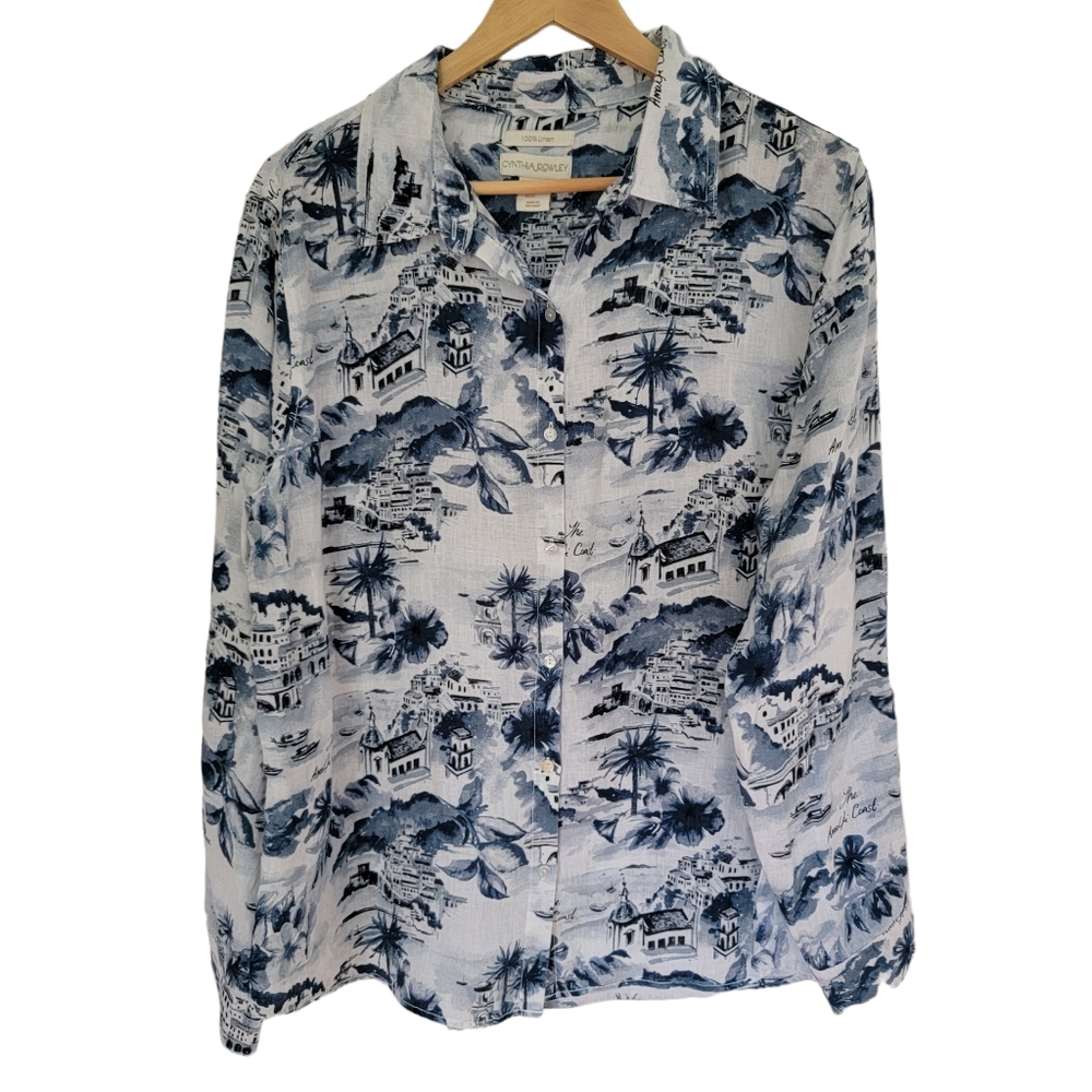 Cynthia Rowley 100% Linen Blouse